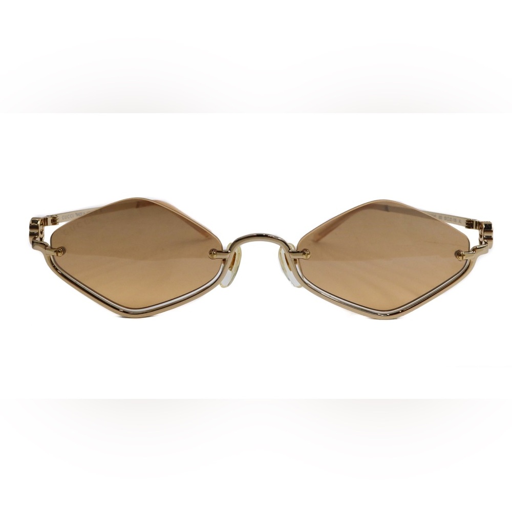 Brand New Gucci GG Upside Down Sunglasses Gold